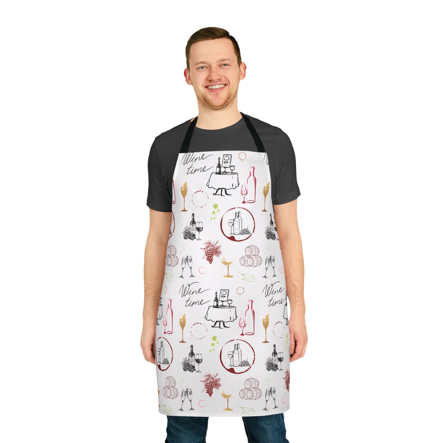 Wine Time Kitchen Apron