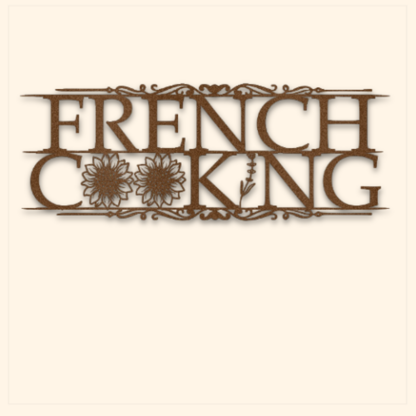 French Cooking Steel Wall Decor