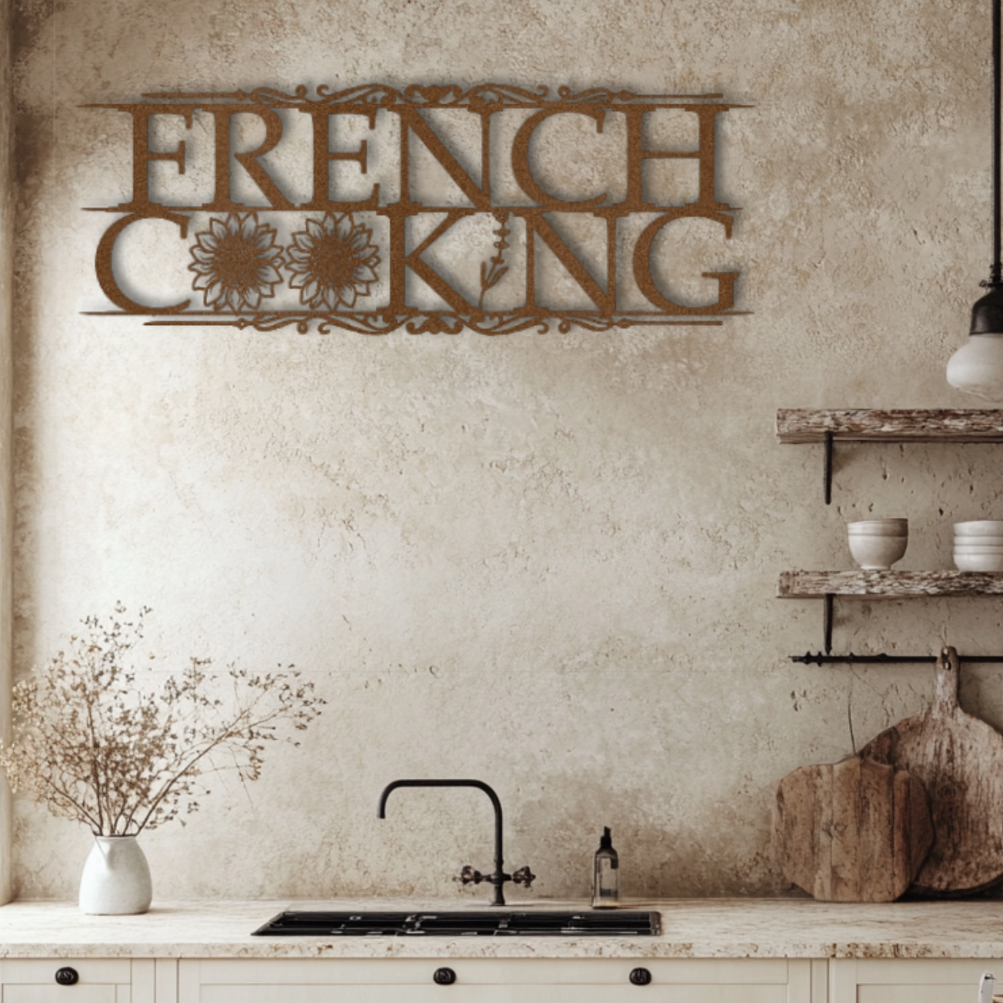 French Cooking Steel Wall Decor