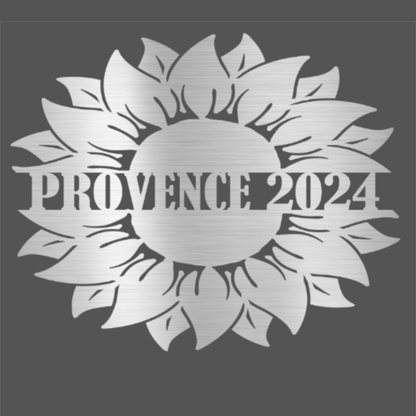 Personalized Sunflower Provence Custom Steel Wall Decor