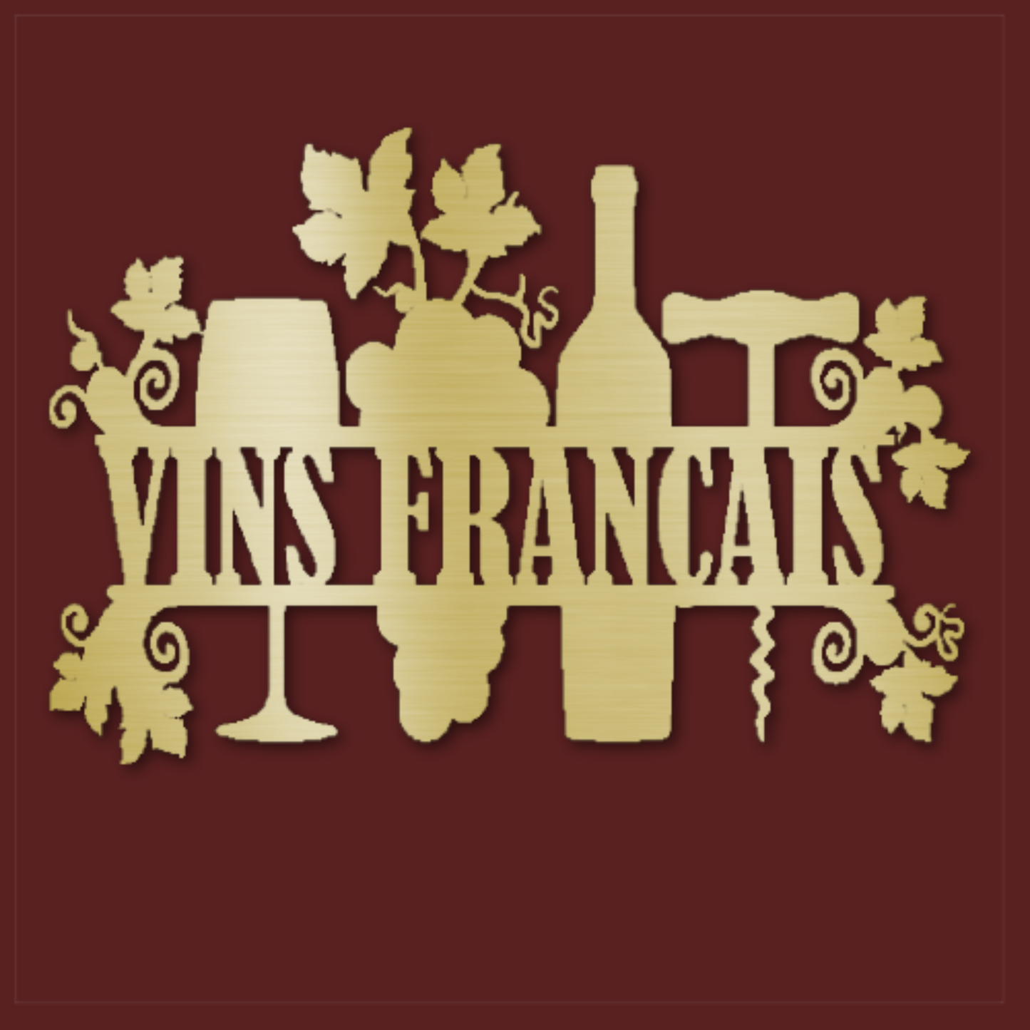 Vins Francaise (French Wines) Steel Wall Decor