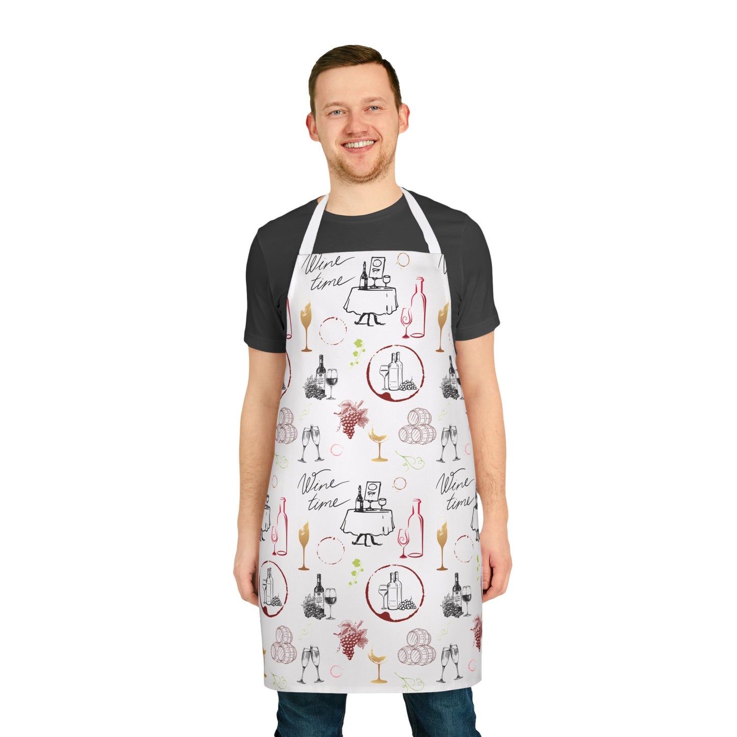 Wine Time Kitchen Apron