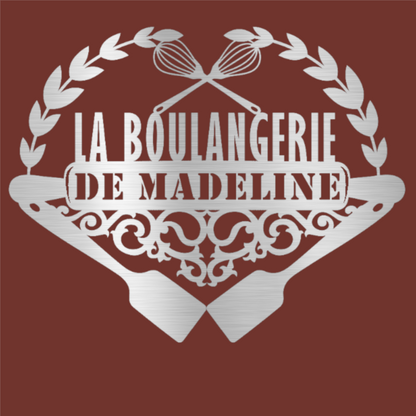 Personalized La Boulangerie (The Bakery) Sign Steel Wall Decor