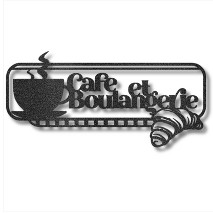 Café et Boulangerie Steel Wall Decor