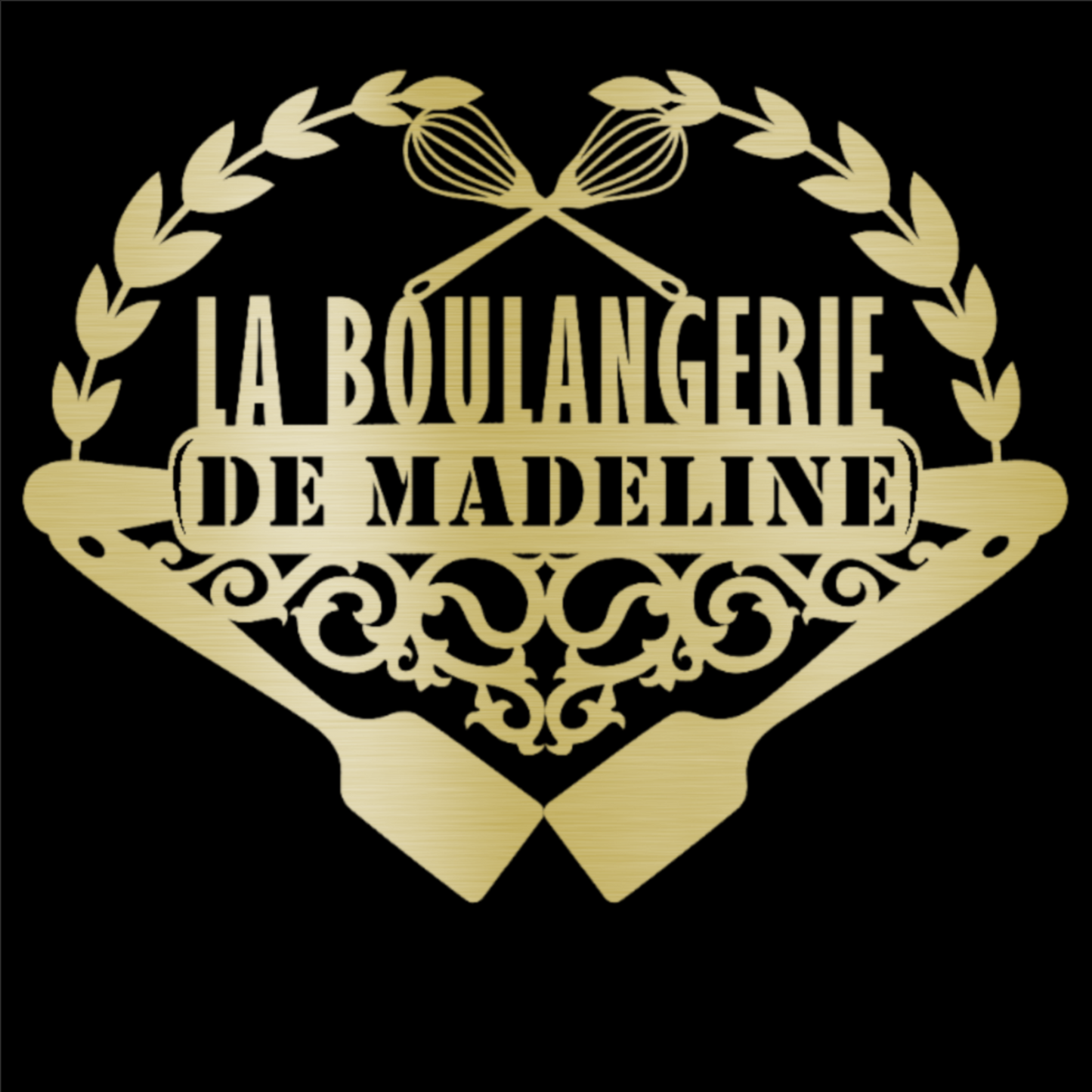 Personalized La Boulangerie (The Bakery) Sign Steel Wall Decor