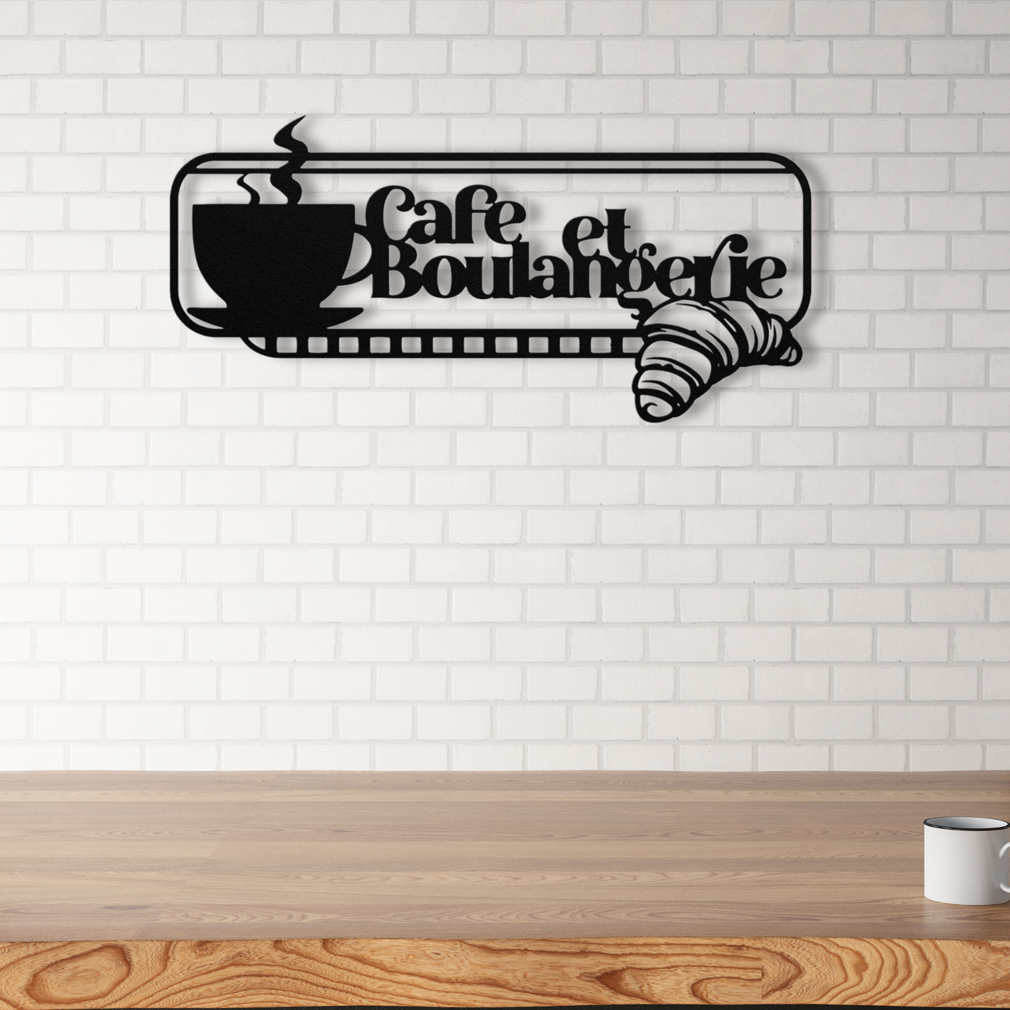 Café et Boulangerie Steel Wall Decor