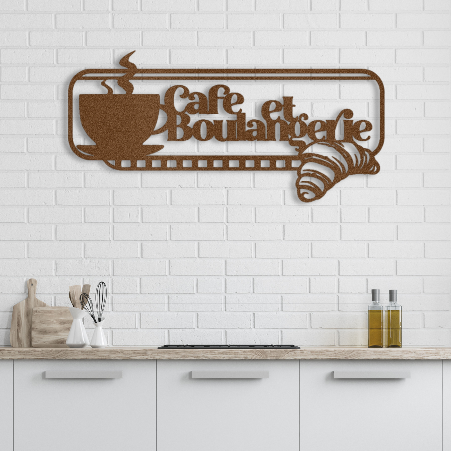 Café et Boulangerie Steel Wall Decor