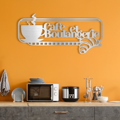 Café et Boulangerie Steel Wall Decor