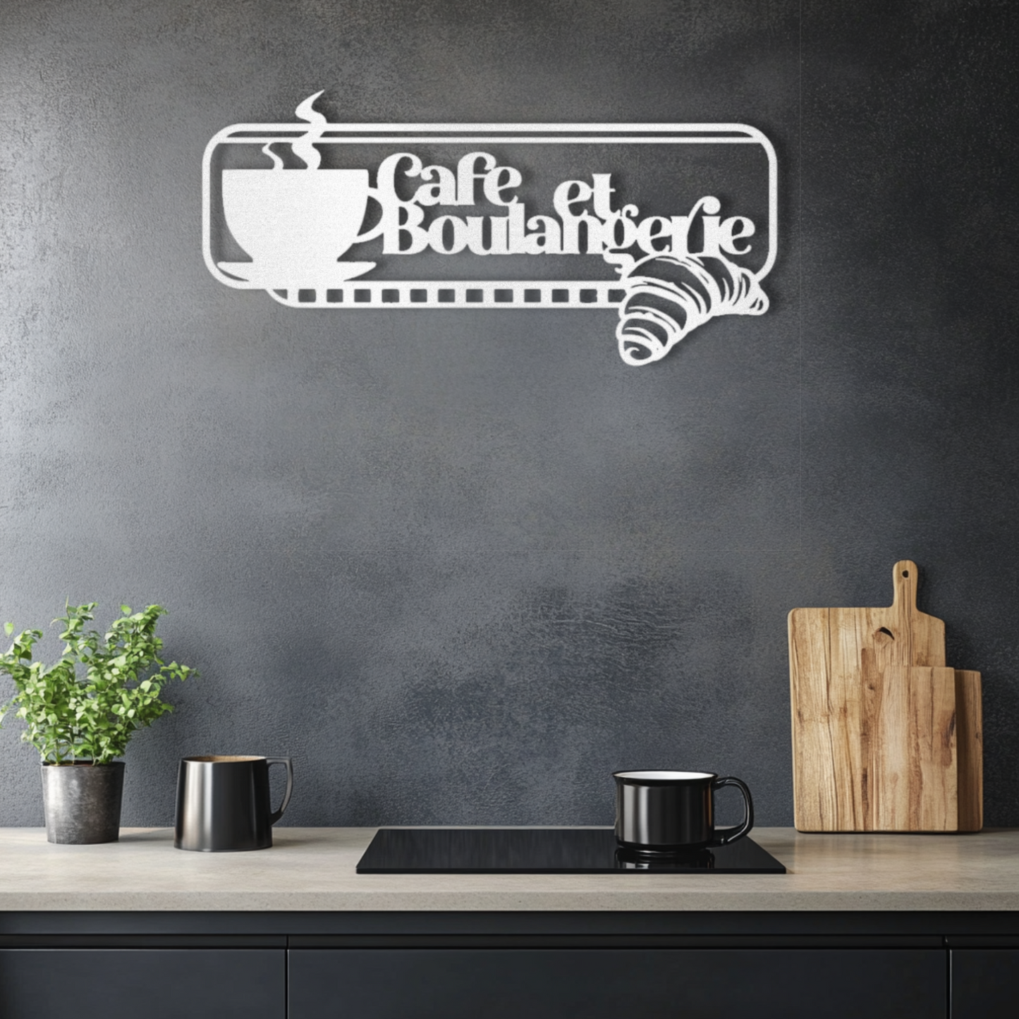 Café et Boulangerie Steel Wall Decor