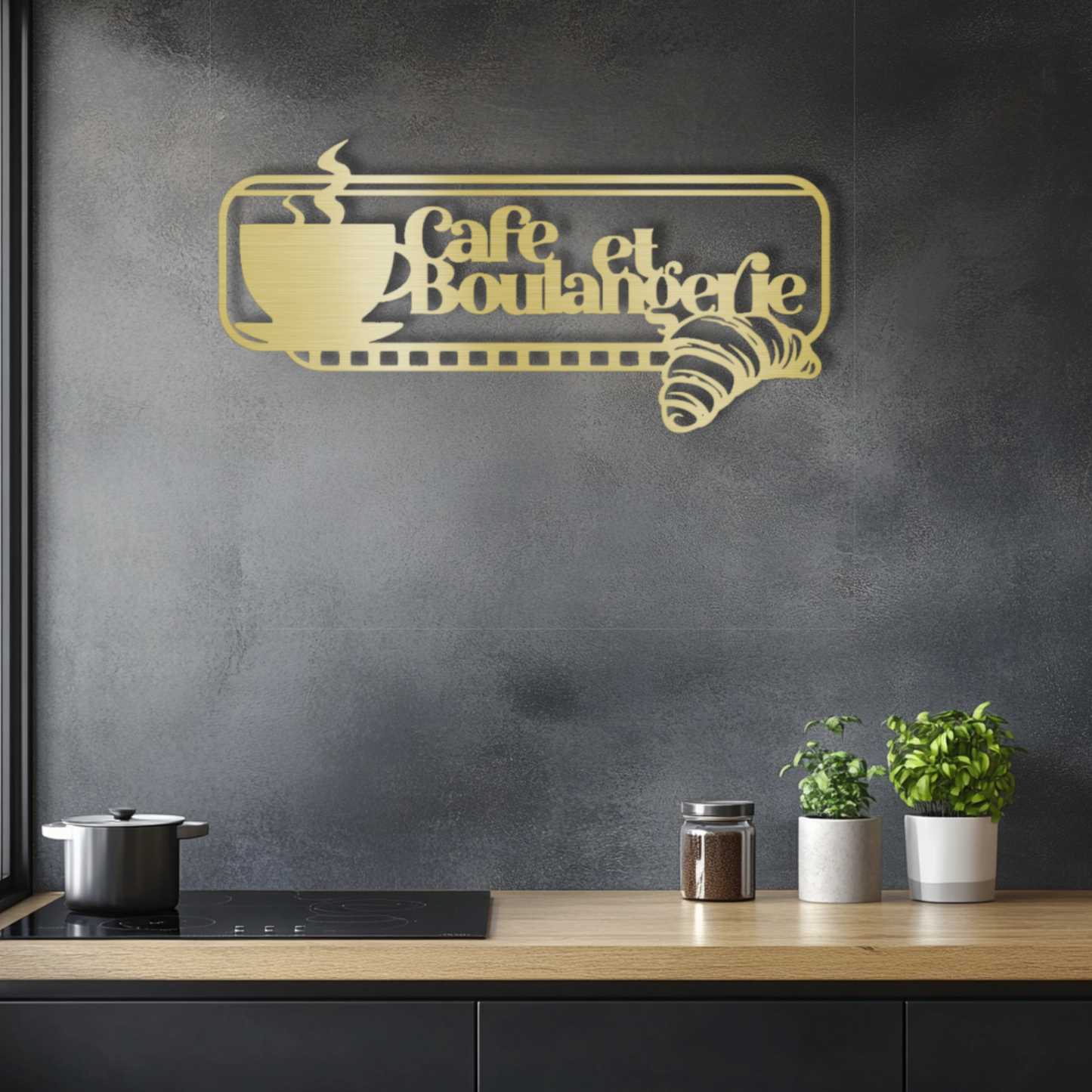 Café et Boulangerie Steel Wall Decor