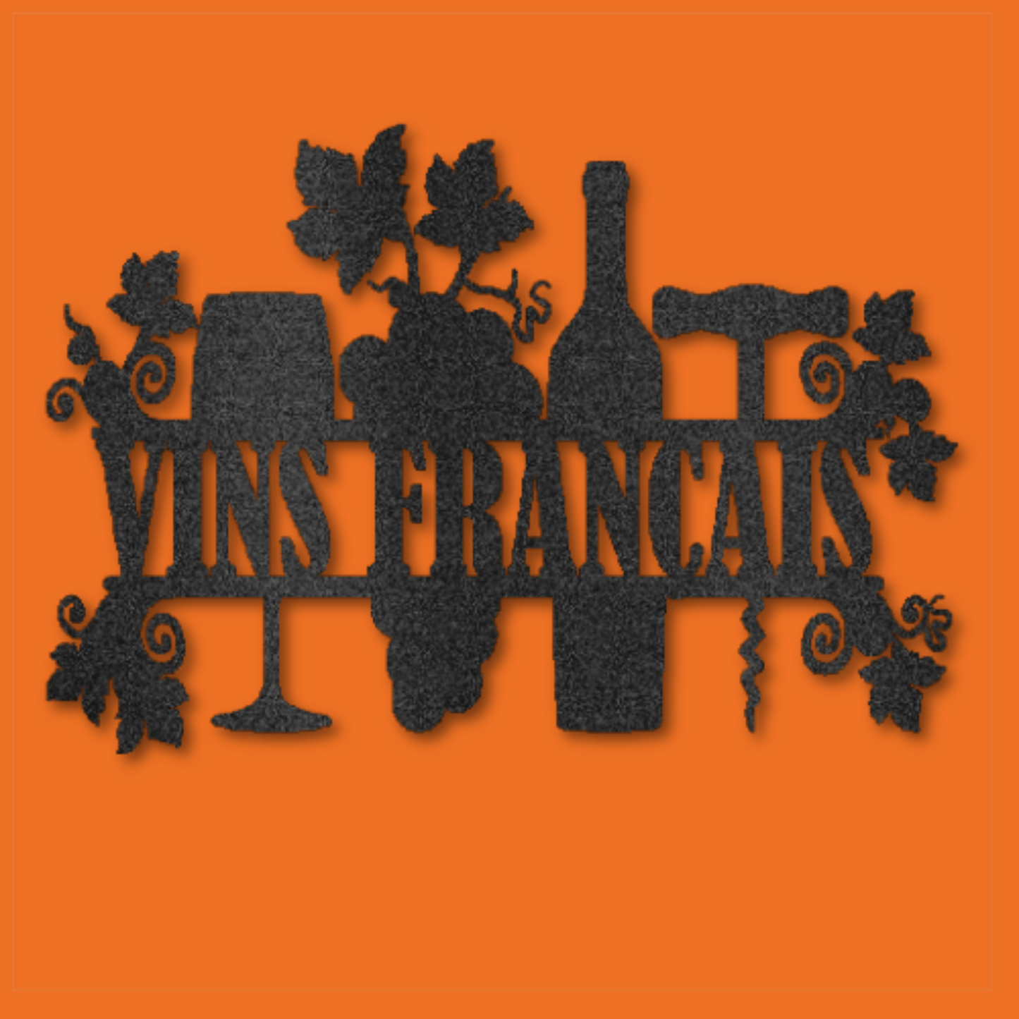 Vins Francaise (French Wines) Steel Wall Decor