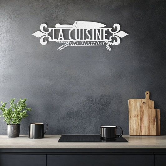 Personalized La Cuisine (The Kitchen) Steel Wall Decor