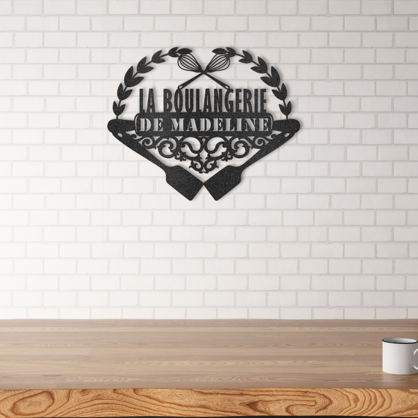 Personalized La Boulangerie (The Bakery) Sign Steel Wall Decor