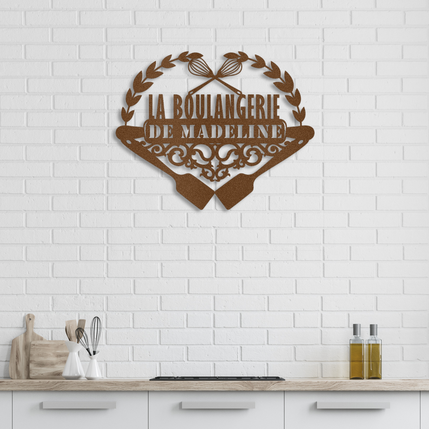 Personalized La Boulangerie (The Bakery) Sign Steel Wall Decor