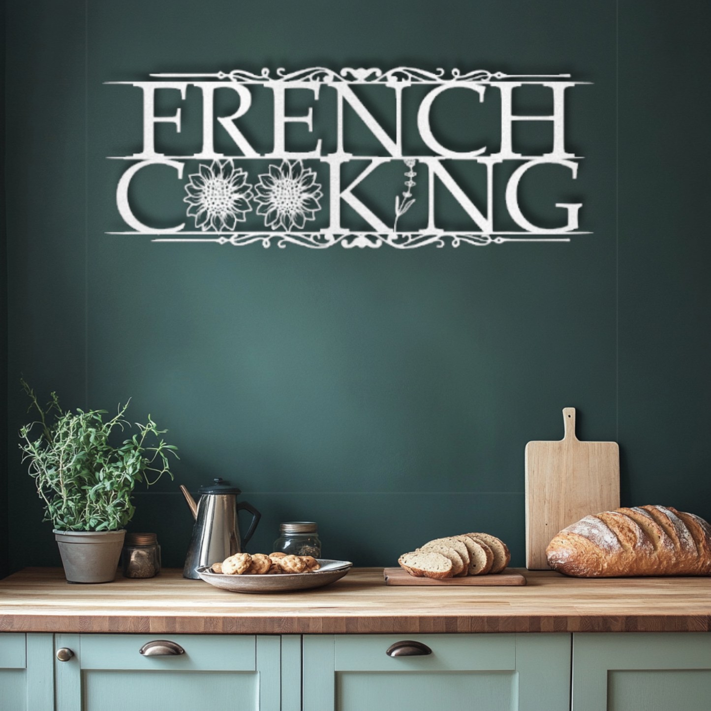 French Cooking Steel Wall Decor