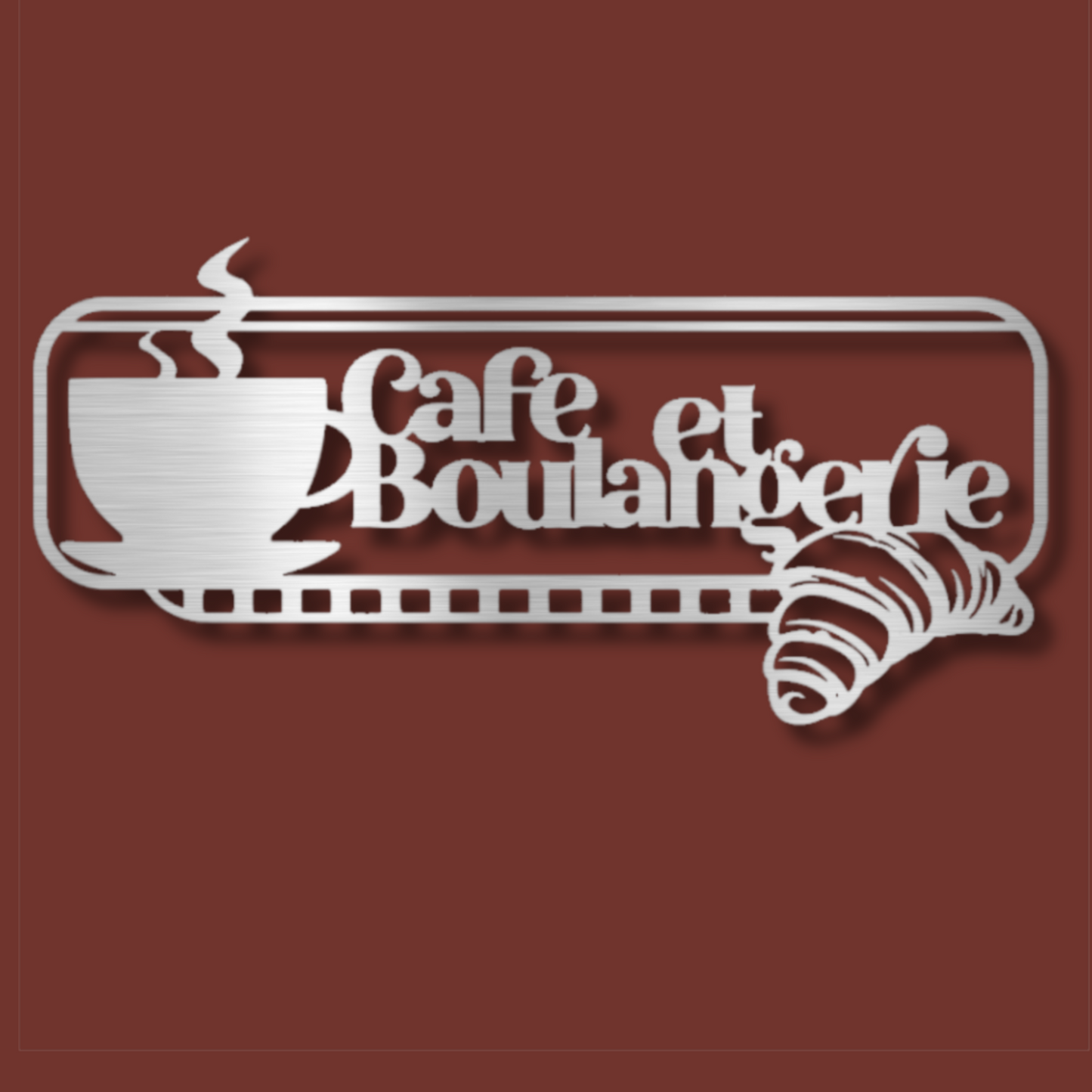 Café et Boulangerie Steel Wall Decor