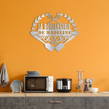 Personalized La Boulangerie (The Bakery) Sign Steel Wall Decor