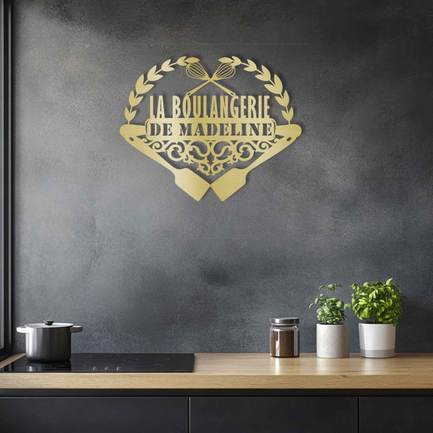 Personalized La Boulangerie (The Bakery) Sign Steel Wall Decor