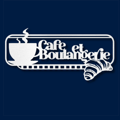 Café et Boulangerie Steel Wall Decor