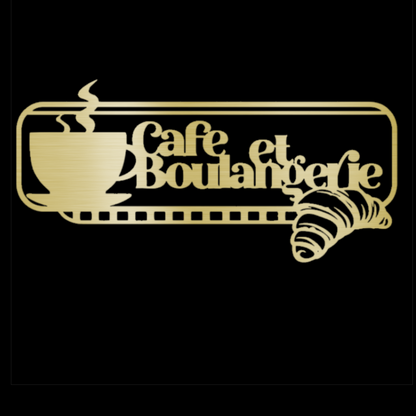 Café et Boulangerie Steel Wall Decor