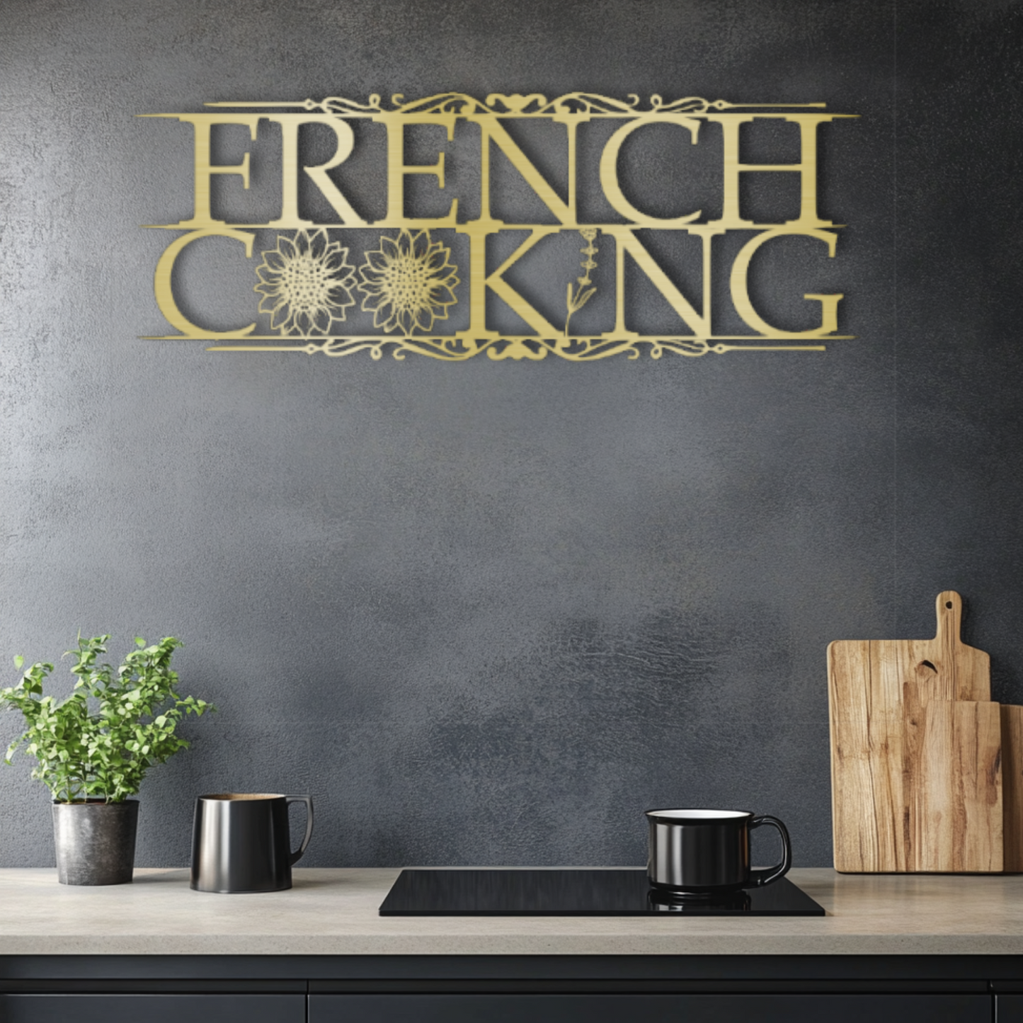 French Cooking Steel Wall Decor