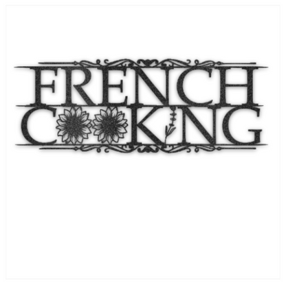 French Cooking Steel Wall Decor