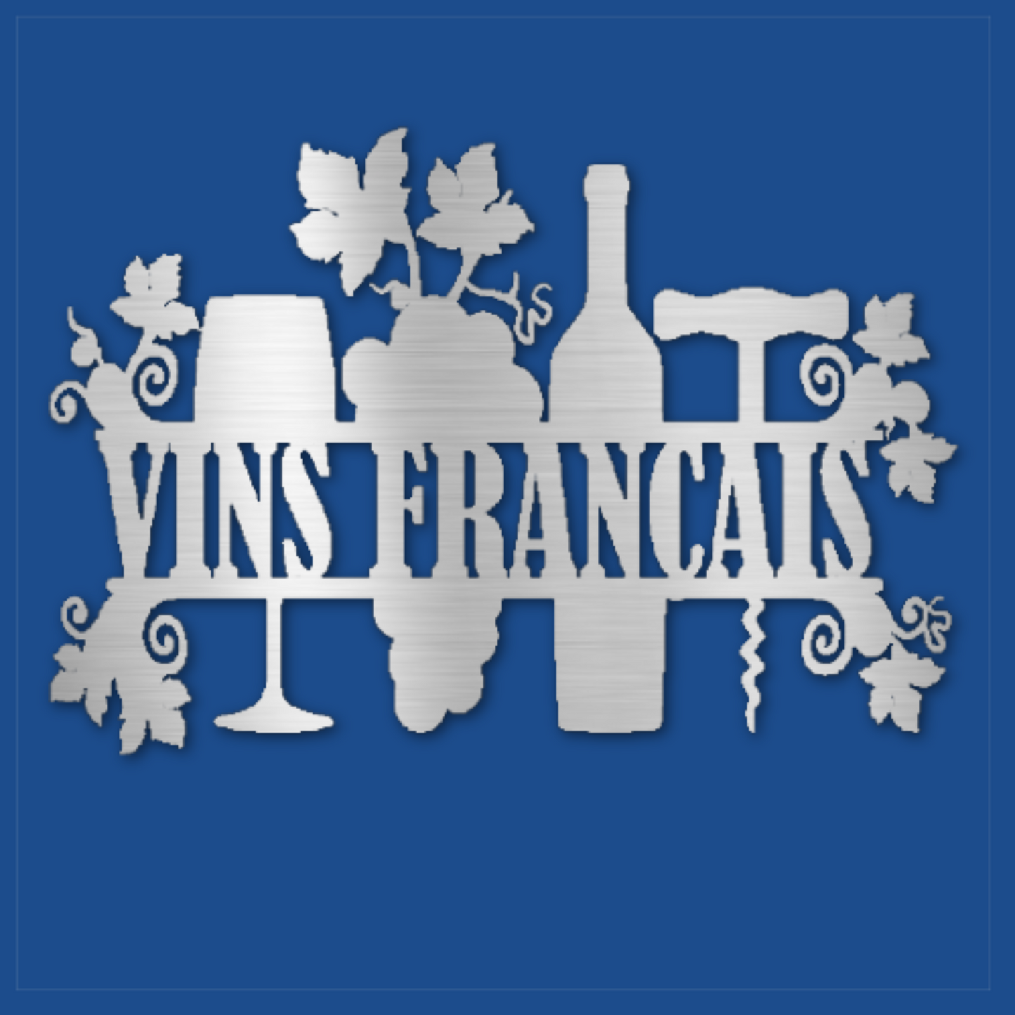 Vins Francaise (French Wines) Steel Wall Decor