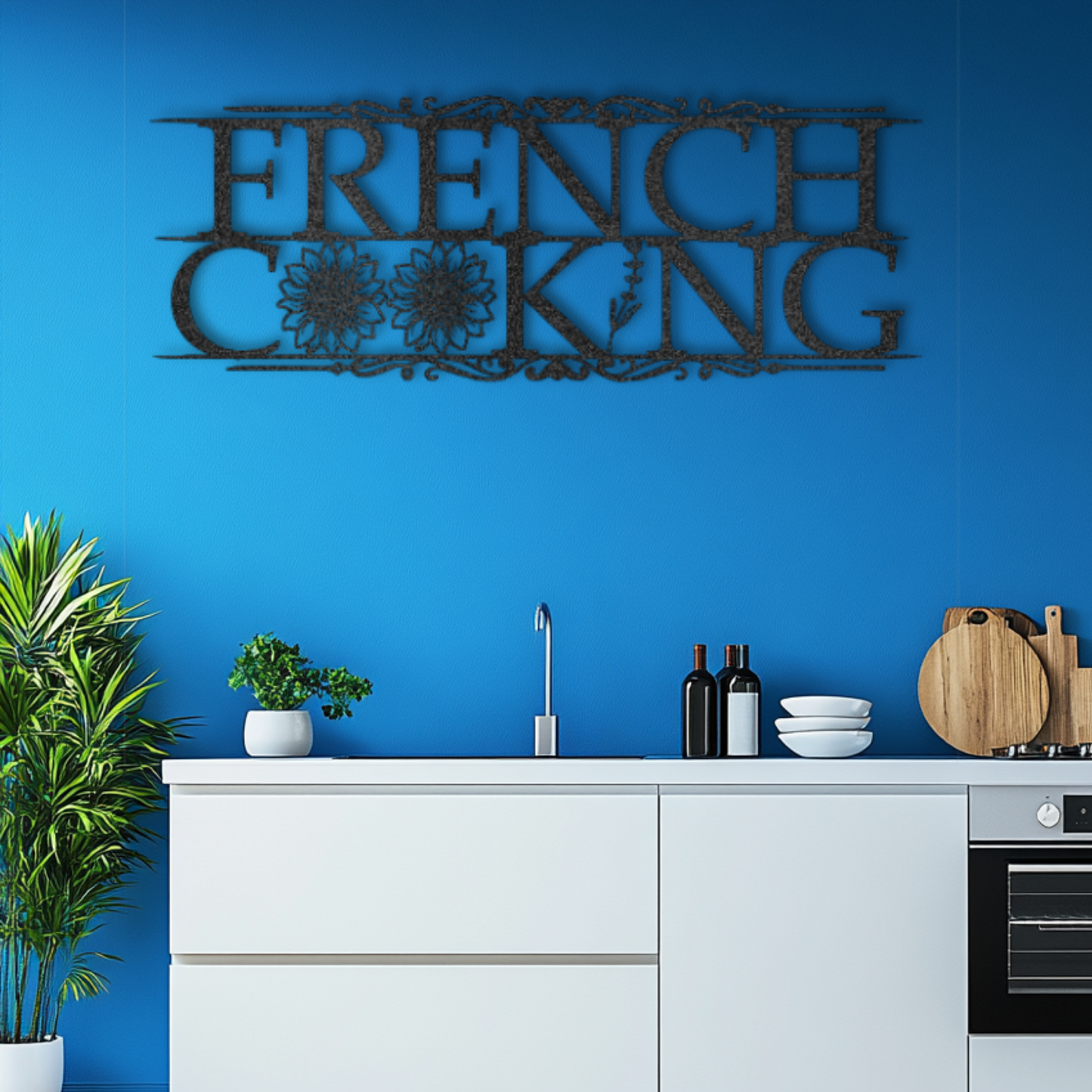 French Cooking Steel Wall Decor