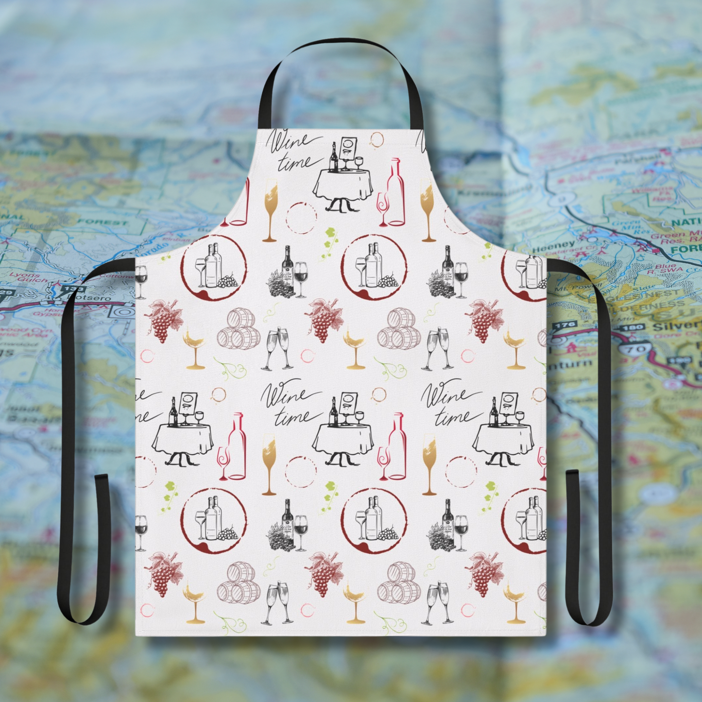 Wine Time Kitchen Apron